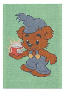 Ekelund Linneväveri Bamse kitchen towel 35x50 cm Blue-green