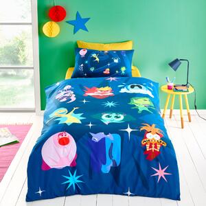Inside Out Duvet Cover and Pillowcase Set Blue