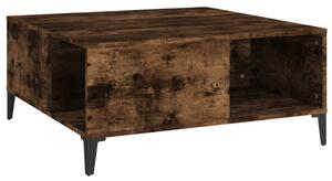 Coffee Table Smoked Oak 80x80x36.5 cm Engineered Wood