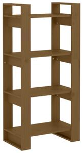Book Cabinet/Room Divider Honey Brown 60x35x125 cm Solid Wood