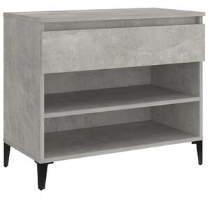Shoe Cabinet Concrete Grey 70x36x60 cm Engineered Wood