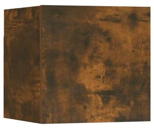 Wall Mounted TV Cabinet Smoked Oak 30.5x30x30 cm