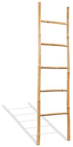 Towel Ladder with 5 Rungs Bamboo 150 cm