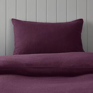 Soft & Cosy Luxury Brushed Cotton Standard Pillowcase Pair Purple