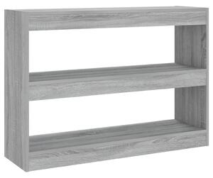 Book Cabinet/Room Divider Grey Sonoma 100x30x72 cm