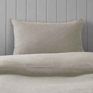 Soft & Cosy Luxury Brushed Cotton Standard Pillowcase Pair Light Brown