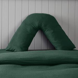Soft & Cosy Luxury Brushed Cotton V-Shape Pillowcase Green