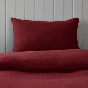 Soft & Cosy Luxury Brushed Cotton Standard Pillowcase Pair Red