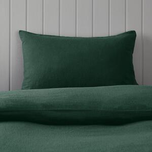 Soft & Cosy Luxury Brushed Cotton Standard Pillowcase Pair Green