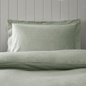 Soft & Cosy Luxury Brushed Cotton Oxford Pillowcase Green