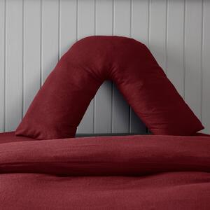 Soft & Cosy Luxury Brushed Cotton V-Shape Pillowcase Red