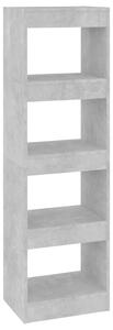Book Cabinet/Room Divider Concrete Grey 40x30x135 cm
