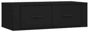 Hanging TV Cabinet Black 80x36x25 cm Engineered Wood