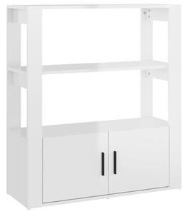 Sideboard High Gloss White 80x30x90 cm Engineered Wood