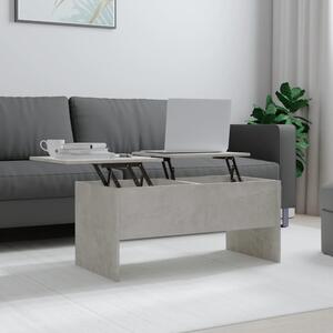 Coffee Table Concrete Grey 102x50.5x46.5 cm Engineered Wood