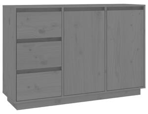 Sideboard Grey 111x34x75 cm Solid Wood Pine