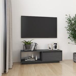 TV Cabinet Grey 110x30x33.5 cm Solid Pinewood