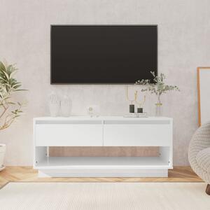 TV Cabinet High Gloss White 102x41x44 cm Engineered Wood