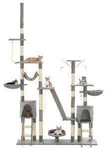 Cat Tree with Sisal Scratching Posts 230-250 cm Grey