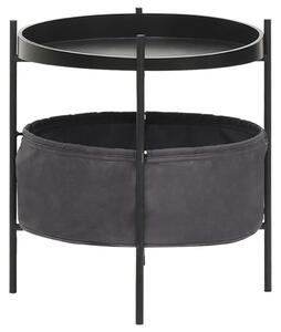 Side Table with Basket 40x40x45.5 cm Grey