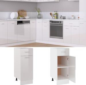 Drawer Bottom Cabinet High Gloss White 30x46x81.5 cm Engineered Wood
