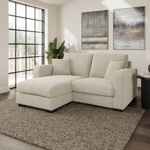 Carson Tonal Boucle Compact Corner Chaise Sofa