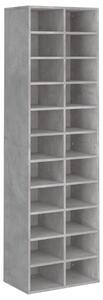 Shoe Cabinet Concrete Grey 54x34x183 cm Engineered Wood