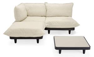 Paletti set Corner sofa - / Set: coffee table 90 x 90 cm + sofa L 180 cm (left-hand arm rest) by Fatboy Beige