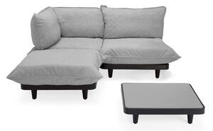 Paletti set Corner sofa - / Set: coffee table 90 x 90 cm + sofa L 180 cm (left-hand arm rest) by Fatboy Grey