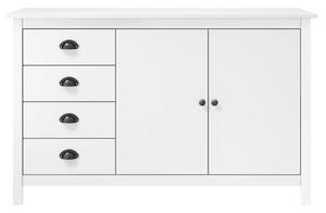 Sideboard Hill White 130x40x80 cm Solid Pine Wood