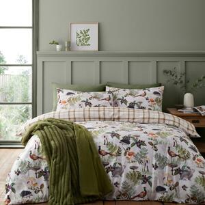 Catherine Lansfield Soft Velvet Woodland Walk Duvet Cover and Pillowcase Set