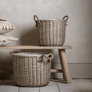 Set of 2 Dara Round Storage Baskets