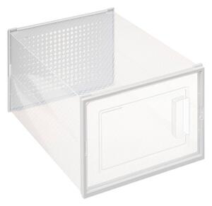 Set of 2 Stackable Clear Shoe Boxes