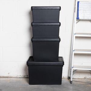 Wham Bam 4 Piece Black Multisize Heavy Duty Box & Lid