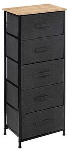 Tissa Tall Grey 5 Drawer Storage Unit