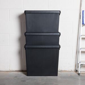 Wham Bam 3 Piece Black Multisize Heavy Duty Box & Lid