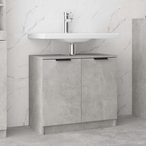 Bathroom Cabinet Concrete Grey 64.5x33.5x59 cm Engineered Wood