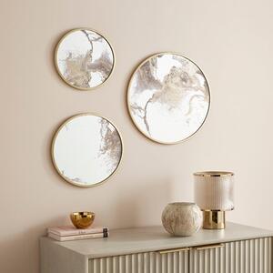 Set of 3 Minimalux Round Mirrored Wall Art