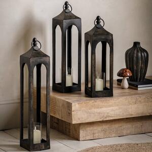 Kairo Black Lantern Candle Holder