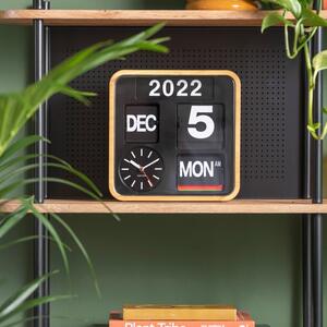 Karlsson Mini Flip Bamboo Print Wall Clock