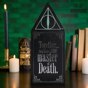 Harry Potter Dark Arts Glow In The Dark Deathly Hallows Wooden Plaque