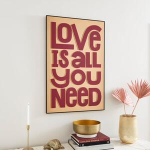 Love Is All You Need Mirrored Wall Art