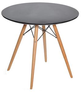 Celebrated Round Wooden Kitchen Dining Table Black