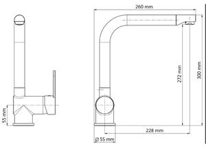 SCHÜTTE Sink Mixer "RIO" Stainless Steel and Black Mat