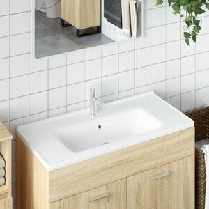 Bathroom Sink White 100x48x19.5 cm Rectangular Ceramic