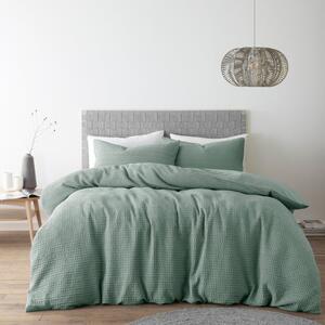 Amberley Waffle Cotton Duvet Cover and Pillowcase Set