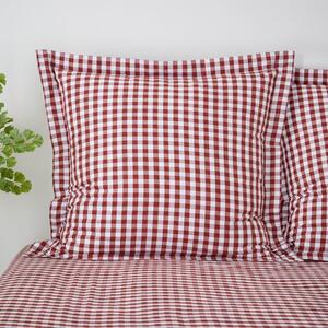 Portloe Gingham Woven Cotton Continental Pillowcase