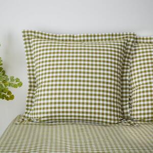 Portloe Gingham Woven Cotton Continental Pillowcase