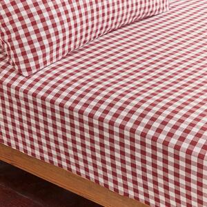 Portloe Gingham Woven Cotton Fitted Sheet