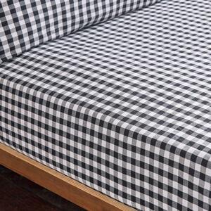 Portloe Gingham Woven Cotton Fitted Sheet